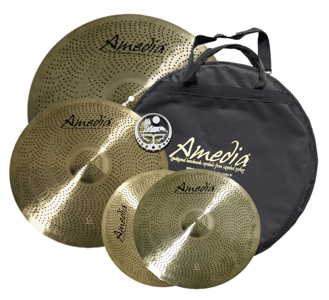 Amedia Quite Low Volume Classic Cymbal Pack Box Set 14-16-20