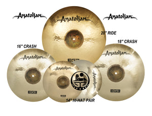 Anatolian Cymbals Ege Series Cymbal Pack Box Set 14-16-18-20-inch