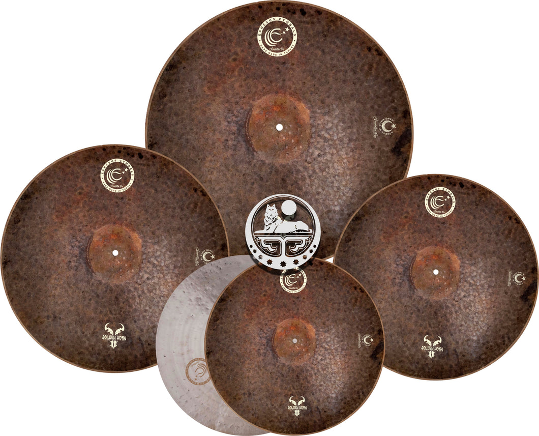 Ephesus Cymbals Golden Horn Cymbal Pack Box Set 14-16-18-22-inch