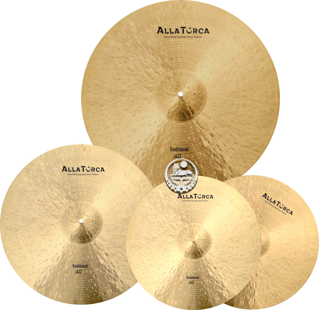 AllaTurca Cymbals Traditional Jazz Series Cymbal Pack Box Set 14-16-20