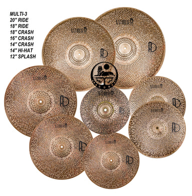 Agean Natural R-Series Low Volume Multi-3 Cymbal Pack Box Set