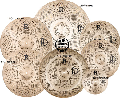 Agean R-Series Low Volume Multi-2 Cymbal Pack Box Set (14HH/16+18CR/20R/12SP+18CH)