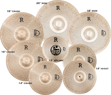 Agean R-Series Low Volume Multi-3 Cymbal Pack Box Set (14HH/14+16+18CRS/18+20R/12SP)