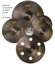 Agean Cymbals Dark-R Low Volume Cymbal Pack Box Set + 18" Fx Crash