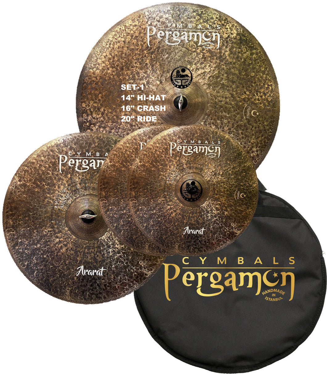 Pergamon Ararat Cymbal Pack Box Set-1 14HH-16C-20R-inch