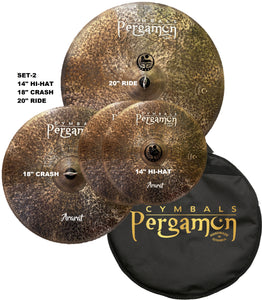 Pergamon Ararat Cymbal Pack Box Set-2 14HH-18C-20R-inch