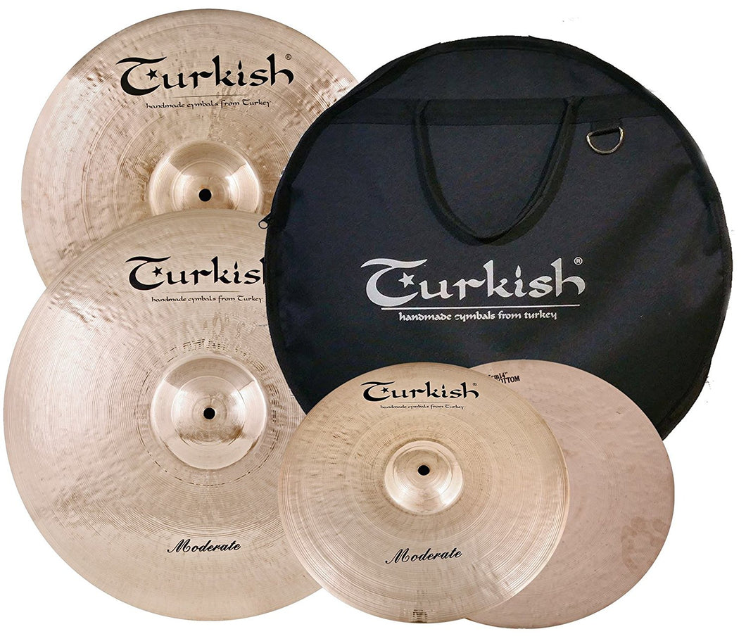 Turkish Moderate Cymbal Pack Box Set (14HH-16CR-20R) M-SET-3