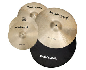 Masterwork Cymbals Custom Cymbal Pack Box Set (14HH-16CRS-20R+Bag)