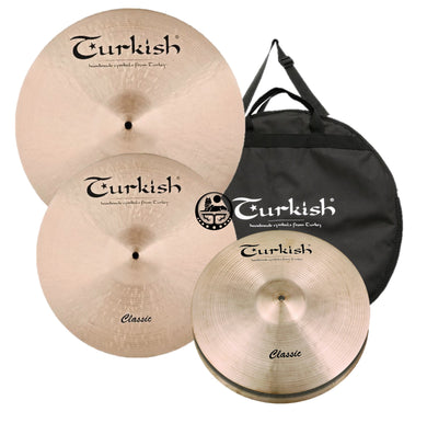 Turkish Classic Cymbal Pack Box Set (14HH-16CR-20R)