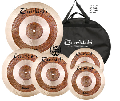 Turkish Sehzade Cymbal Pack Box Set (14HH-16-18CR-20R)