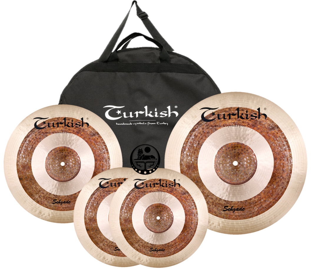 Turkish Sehzade Cymbal Pack Box Set (14HH-16C-20R)
