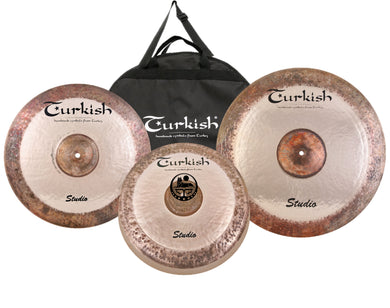 Turkish Studio Cymbal Pack Box Set (14HH-16CR-20R)
